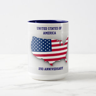 Vereinigte Staaten von Amerika 250-Jahr-Feier Zweifarbige Tasse