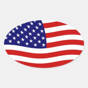 Vereinigte Staaten von Amerika Flaggen-Aufkleber Ovaler Aufkleber