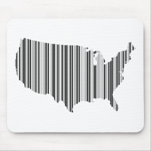 Vereinigte Staaten von Amerika in Bar Code Mousepad