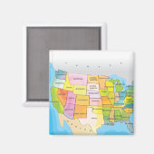 Vereinigte Staaten von Amerika Magnet (Vorderseite/Rückseite)