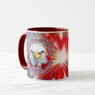 Vereinigte Staaten von Amerika Never Red Eagle Feu Tasse