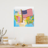 Vereinigte Staaten von Amerika Poster (Küche)