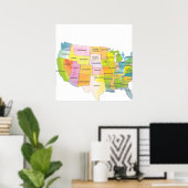 Vereinigte Staaten von Amerika Poster (Heimbüro)