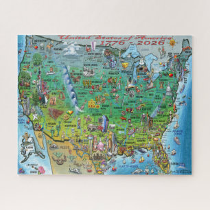 Vereinigte Staaten von Amerika Spaß-Karte Poster Puzzle
