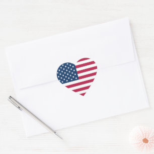 Vereinigte Staaten von Amerika USA-Flagge patrioti Herz-Aufkleber
