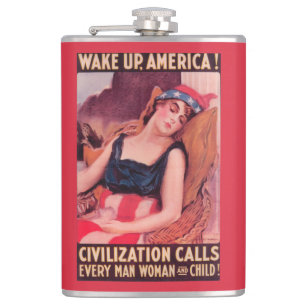 Vereinigte Staaten von Amerika Werbeplakat aus dem Flachmann