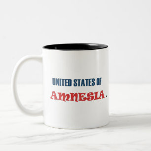 VEREINIGTE STAATEN VON AMNESIE ZWEIFARBIGE TASSE