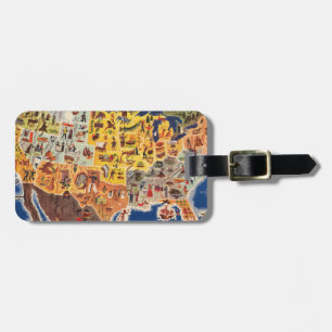 Vereinigte Staaten zeichnen - Ferien und Spiel auf Gepäckanhänger