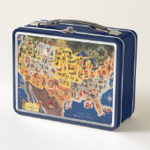 Vereinigte Staaten zeichnen - Ferien und Spiel auf Metall Brotdose (Vorderseite)