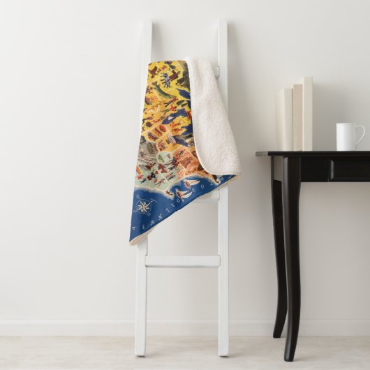 Vereinigte Staaten zeichnen - Ferien und Spiel auf Sherpadecke (Beispiel)