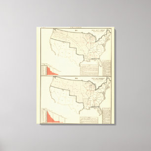 Vereinigte Staaten zwei Farbe lithographierte Leinwanddruck