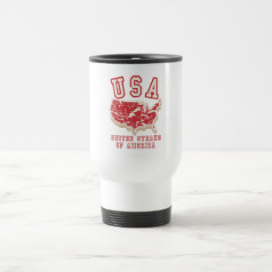 Vereinigte Steaks von Amerika Reisebecher