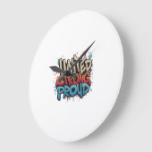 Vereinigte Stolz Große Wanduhr (Winkel)