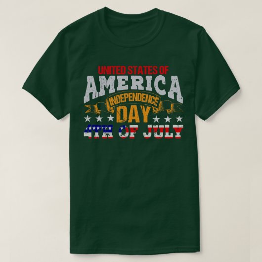 VEREINIGTER STAAT DER UNABHÄNGIGKEIT AMERIKAS T-Shirt (Design vorne)