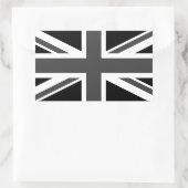 Vereinigtes Königreich: Black Union Jack Rechteckiger Aufkleber (Tasche)