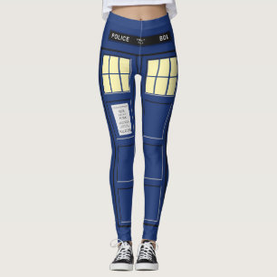 Vereinigtes Königreich - Blaue Polizeitelefonzelle Leggings