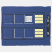 Vereinigtes Königreich - Blue Police Public Call B Fleecedecke (Vorderseite (Horizontal))