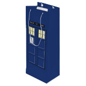 Vereinigtes Königreich - Blue Police Public Call B Geschenktüte Für Weinflaschen (Rückseite Schrägansicht)