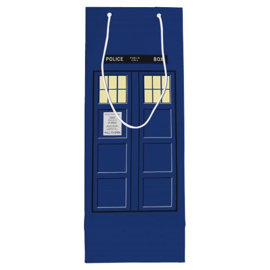 Vereinigtes Königreich - Blue Police Public Call B Geschenktüte Für Weinflaschen (Rückseite)