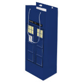 Vereinigtes Königreich - Blue Police Public Call B Geschenktüte Für Weinflaschen (Vorderseite Schrägansicht)