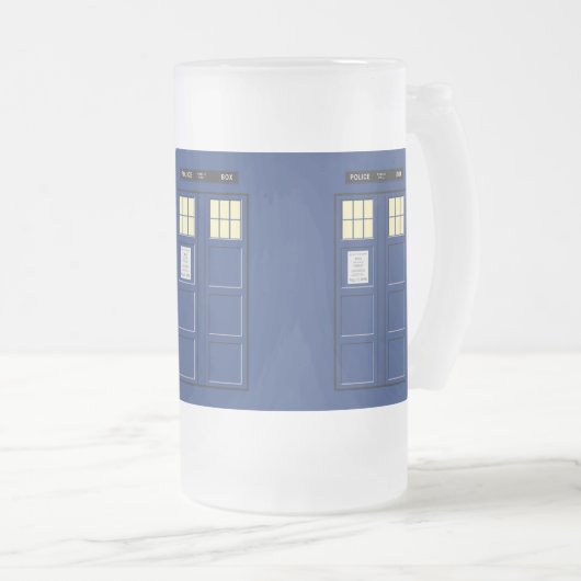 Vereinigtes Königreich - Blue Police Public Call B Mattglas Bierglas (VorderseiteRechts)