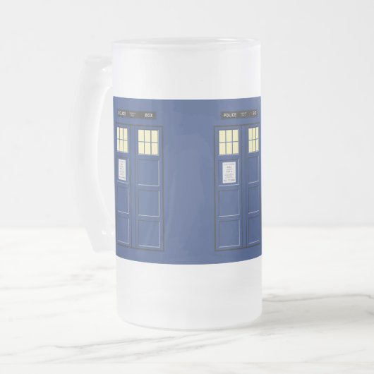 Vereinigtes Königreich - Blue Police Public Call B Mattglas Bierglas (Vorderseite Links)