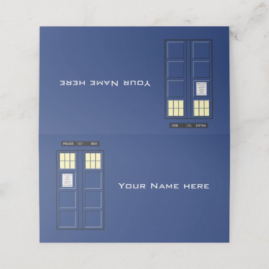 Vereinigtes Königreich - Blue Police Public Call B Platzkarte (Außenseite Aufgefaltet)