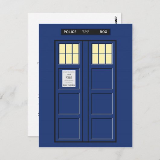Vereinigtes Königreich - Blue Police Public Call B Postkarte (Vorne/Hinten)