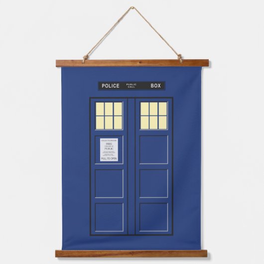 Vereinigtes Königreich - Blue Police Public Call B Wandteppich Mit Holzrahmen (Vorderseite)