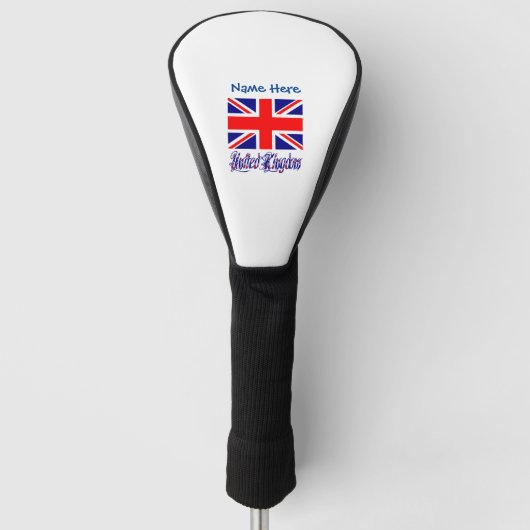 Vereinigtes Königreich Britische Flagge Blauer Per Golf Headcover (Vorderseite)