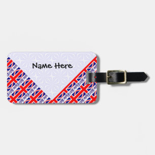 Vereinigtes Königreich Britische Flagge gekachelt  Gepäckanhänger