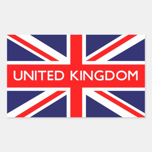 Vereinigtes Königreich: Britische Flagge Rechteckiger Aufkleber (Vorderseite)