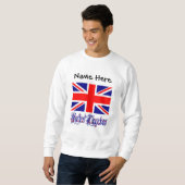Vereinigtes Königreich Britische Flagge Schwarze P Sweatshirt (Vorne ganz)
