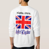 Vereinigtes Königreich Britische Flagge Schwarze P Sweatshirt (Rückseite)