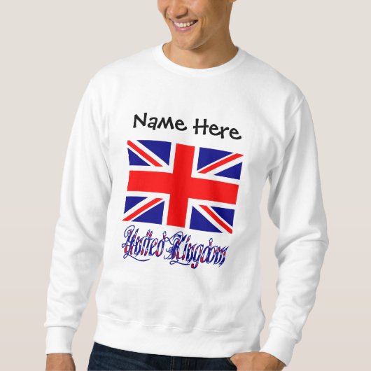 Vereinigtes Königreich Britische Flagge Schwarze P Sweatshirt (Vorderseite)