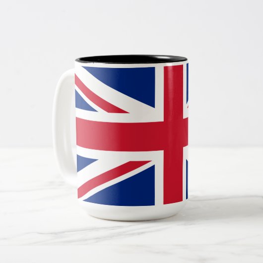 Vereinigtes Königreich (Britische Flagge) (Union J Zweifarbige Tasse (Vorderseite Links)