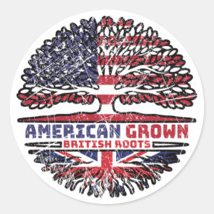 Vereinigtes Königreich British US USA Vereinigtes  Runder Aufkleber