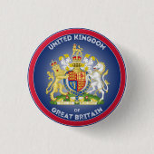 Vereinigtes Königreich Coat of Arms Circle Shape Button (Vorderseite)