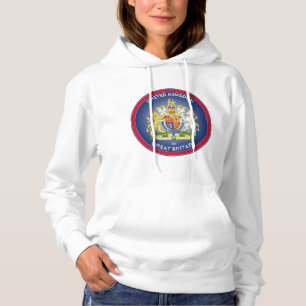 Vereinigtes Königreich Coat of Arms Circle Shape Hoodie