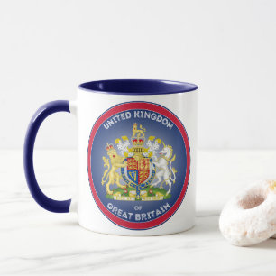 Vereinigtes Königreich Coat of Arms Circle Shape Tasse