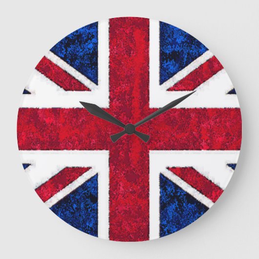 VEREINIGTES KÖNIGREICH FLAG Clock Große Wanduhr (Vorderseite)