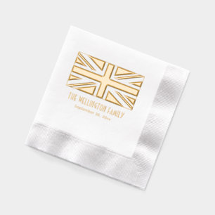 Vereinigtes Königreich Flaggenunion Jack Name Datu Servietten Mit Folie