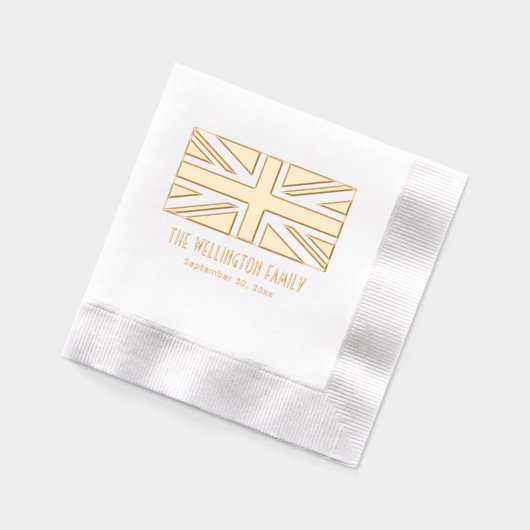 Vereinigtes Königreich Flaggenunion Jack Name Datu Servietten Mit Folie (Links)