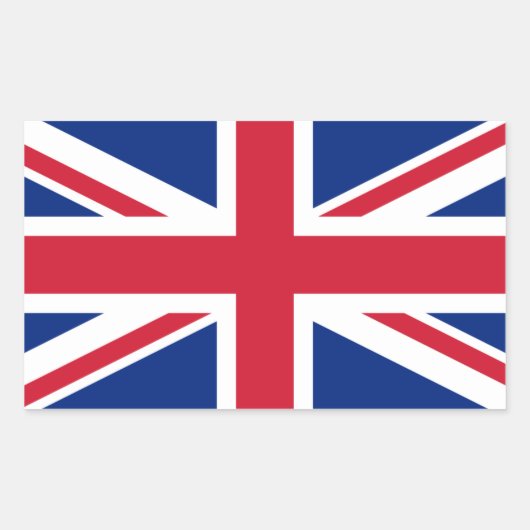 Vereinigtes Königreich/Großbritannien/Britische Fl Rechteckiger Aufkleber (Vorderseite)