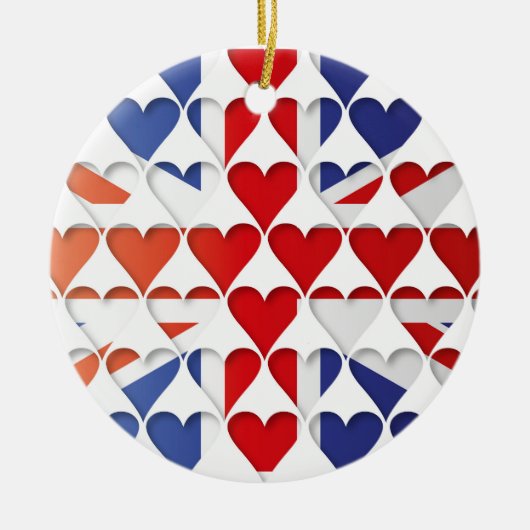 Vereinigtes Königreich Großbritannien - Flaggensch Keramik Ornament (Vorne)