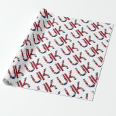 Vereinigtes Königreich Initial Union Jack Flag Col Geschenkpapier (Ungerollt)