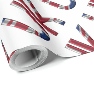 Vereinigtes Königreich Initial Union Jack Flag Col Geschenkpapier