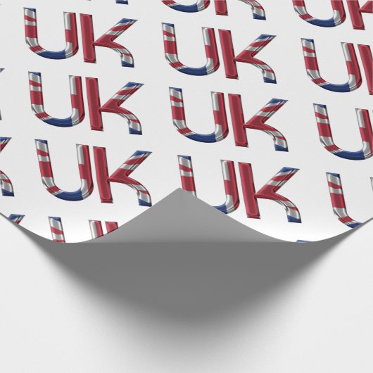 Vereinigtes Königreich Initial Union Jack Flag Col Geschenkpapier (Ecke)