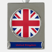 Vereinigtes Königreich Jack Flag Britische Kolonie Banner-Ornament Silber (Vorderseite)