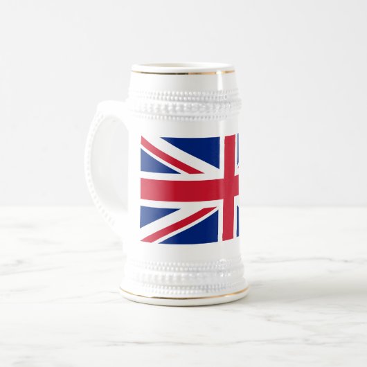 Vereinigtes Königreich Jack Flag Britische Kolonie Bierglas (Vorderseite Links)